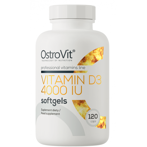 Витамин Д3 4000 МЕ, OstroVit, Vitamin D3 4000 - 120 гель капс