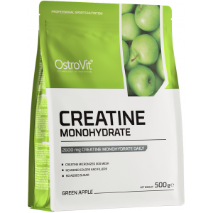 Креатин моногідрат, OstroVit, Creatine Monohydrate - 500 г - Зелене яблуко