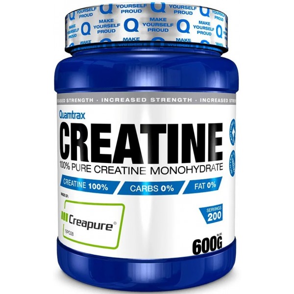 100% Креатин моногідрат Creapure®, Quamtrax, Creatine Creapure® - 600 г