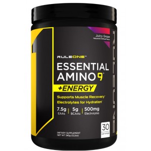 Незаменимые аминокислоты ЕАА с кофеином, Rule 1, Essential Amino 9 + Energy - 345 г - Виноград