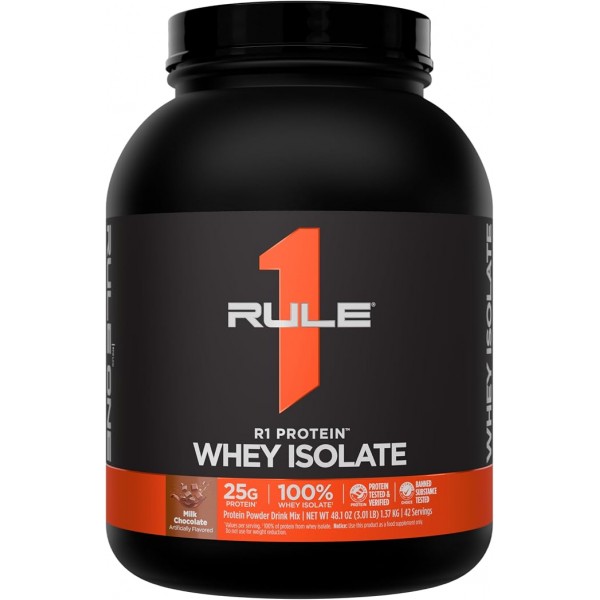 Протеїн ізолят без цукру, Rule 1, Protein Whey Isolate - 1,3 кг