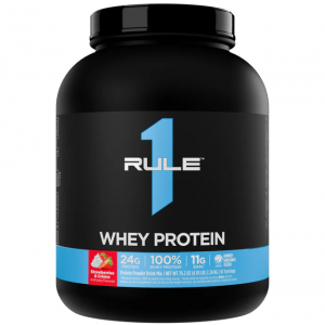 Сироватковий протеїн, Rule 1, R1 Whey Blend - 2,2 кг - Полуниця та крем