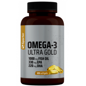 Омега 3 55% + Витамин Е, Sporter, Omega-3 Ultra Gold - 120 гель капс