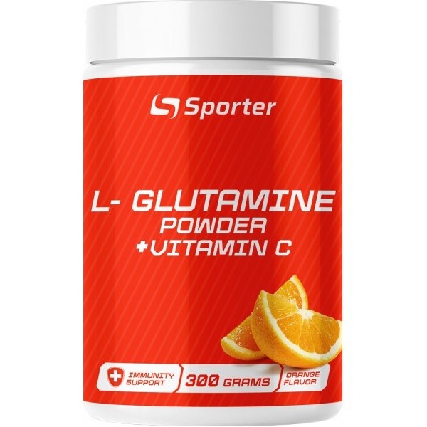 Л-Глютамін з вітаміном С (1000 мг), Sporter, L - Glutamine + Vitamin C - 300 г