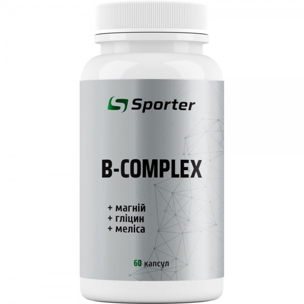 Комплекс вітамінів для підтримки нервової системи, Sporter, B-Complex - 60 капс
