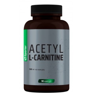 Л-Карнитин, ацетильная форма, Sporter, Acetyl-L-Carnitine 500 мг - 90 капс