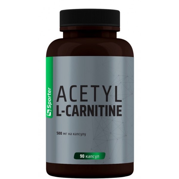 Л-Карнитин, ацетильная форма, Sporter, Acetyl-L-Carnitine 500 мг - 90 капс