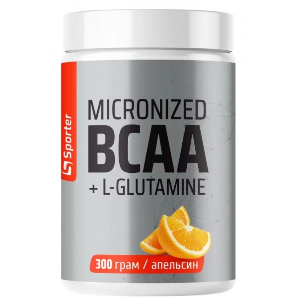ВСАА + Глютамін, Sporter, Micronized BCAA + L-Glutamine 300 г