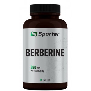 Берберин (з екстракту кореня барбарису), Sporter, Berberine 380 мг - 60 капс