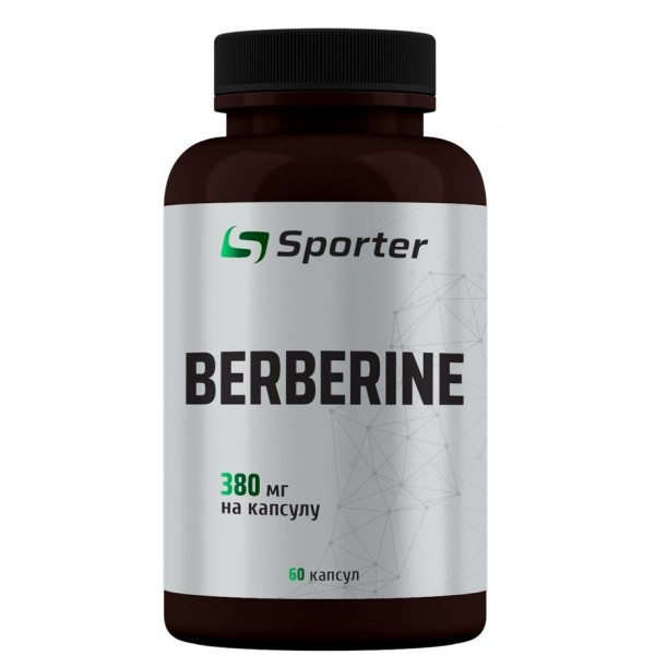 Берберин (з екстракту кореня барбарису), Sporter, Berberine 380 мг - 60 капс