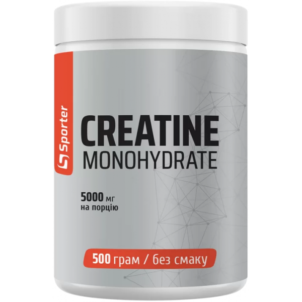 Креатин 100% чистый моногидрат, Sporter, Creatine monohydrate - 500 г