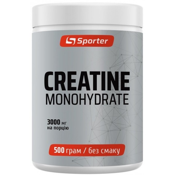 Креатин 100% чистый моногидрат, Sporter, Creatine monohydrate - 500 г