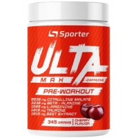 Предтренировочный комплекс с кофеином, Sporter, Ulta Max Pre-Workout + сaffeine - 350 г - вишня