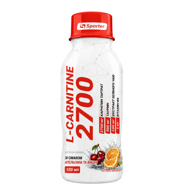 Л-карнітин разова порція, Sporter, L-carnitine 2700 - 100 мл