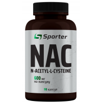 N-Ацетилцистеїн, антиоксидант, Sporter, NAC 600 мг - 90 капс