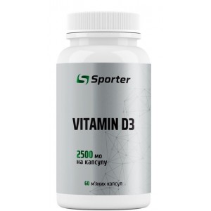 Вітамін Д3 (холекальциферол), Sporter, Vitamin D3 2500 MО - 60 гель капс