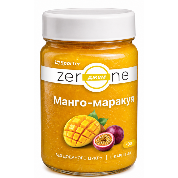 Джем натуральний без цукру, Sporter, Zero One Jam - 300 г 