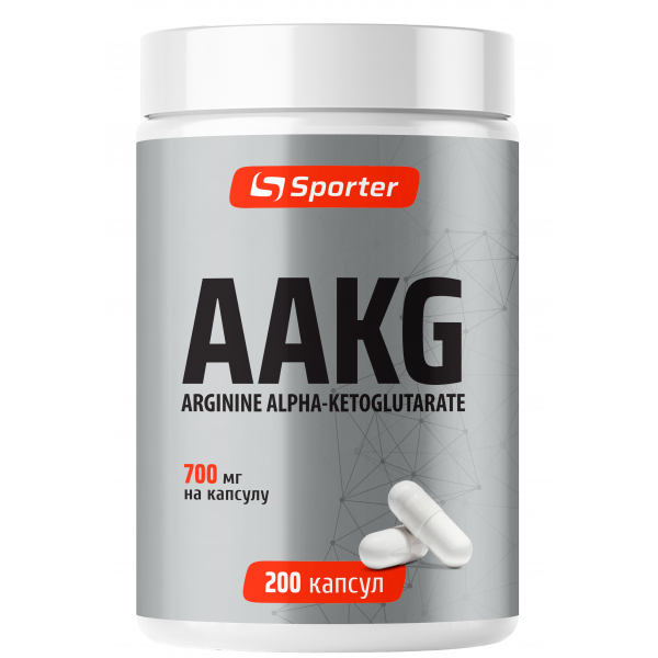 Аргінін 700 мг (альфа-кетоглутарат), Sporter, AAKG - 200 капс