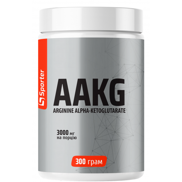 L-аргінін альфа-кетоглутарат, Sporter, AAKG - 300 г L-аргінін альфа-кетоглутарат, Sporter, AAKG - 300 г