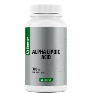 Альфа-липоевая кислота (антиоксидант), Sporter, Alpha Lipoic Acid 300 мг - 60 капс