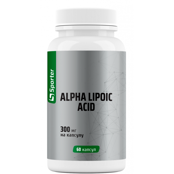 Альфа-ліпоєва кислота (антиоксидант), Sporter, Alpha Lipoic Acid 300 мг - 60 капс