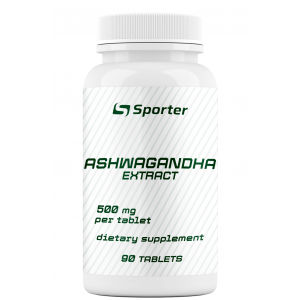 Экстракт ашваганды 500 мг, Sporter, Ashwagandha - 90  таб