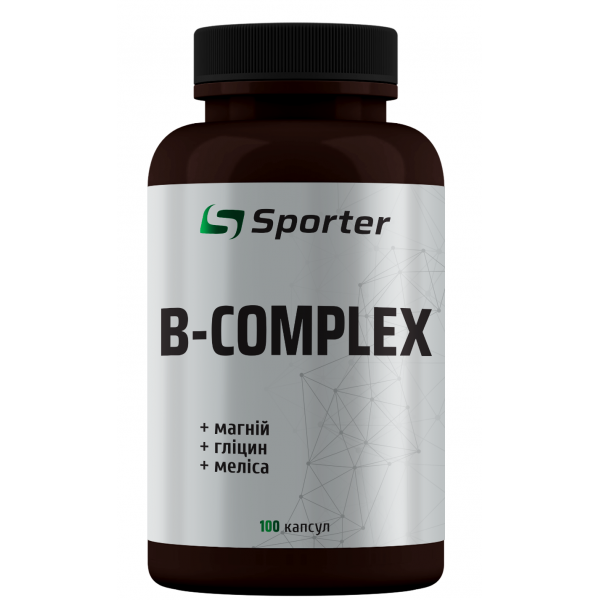Комплекс вітамінів для підтримки нервової системи, Sporter, B-Complex - 100 капс