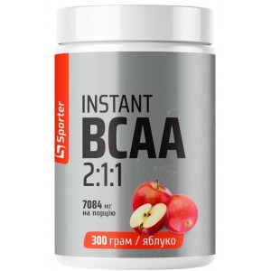 Незамінні амінокислоти ВСАА, Sporter, BCAA Instant 300 г - яблуко