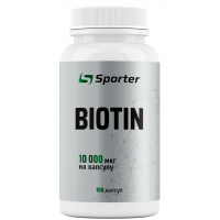 Биотин, Sporter, Biotin 10.000 мкг - 100 капс