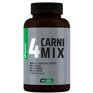 Жироспалювач з карнітином, Sporter, 4 Carni Mix - 120 капс