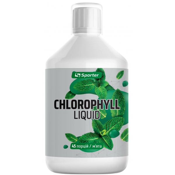 Хлорофіл, детокс організму, Sporter, Chlorophyll liquid - 450 мл