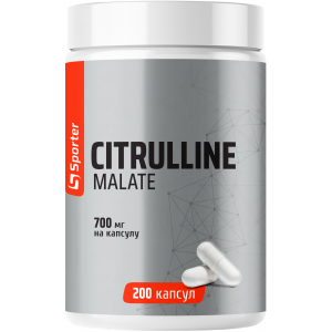 Л-Цитруллин малат аминокислота, Sporter, Citrulline Malate 700 мг - 200 капс