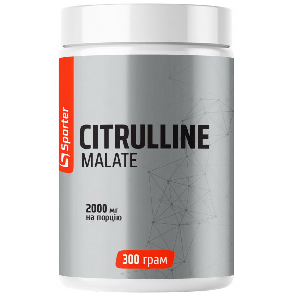 Л-Цитруллин малат без вкусовых наполнителей, Sporter, Citrulline - 300 г