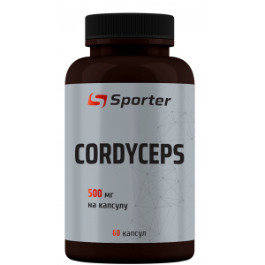 Кордіцепс, гриб-адаптоген, Sporter, Cordyceps 500 мг – 60 таб