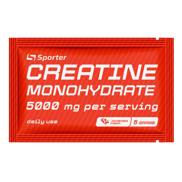 Креатин моногидрат в саше, Sporter, Creatine monohydrate - 5 г 