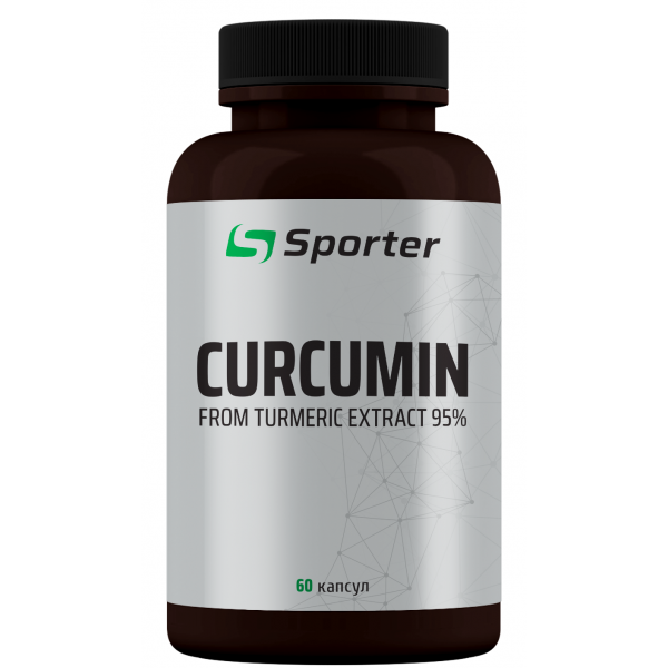 Куркумін з чорним перцем, Sporter, Curcumin 95% - 60 капс