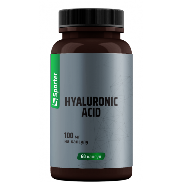Гиалуроновая кислота 100 мг, Sporter, Hyaluronic Acid 100 мг - 60 капс