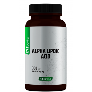 Альфа-ліпоєва кислота (антиоксидант), Sporter, Alpha Lipoic Acid 300 мг - 60 капс
