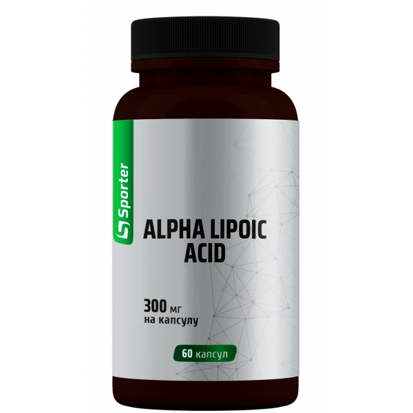 Альфа-липоевая кислота (антиоксидант), Sporter, Alpha Lipoic Acid 300 мг - 60 капс