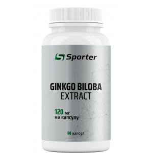 Растительный экстракт Гинкго Билоба, Sporter, Ginkgo Biloba Extract - 60 капс