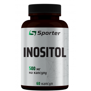 Міо-інозітол, Вітамін В8, Sporter, Inositol 500 мг - 60 капс