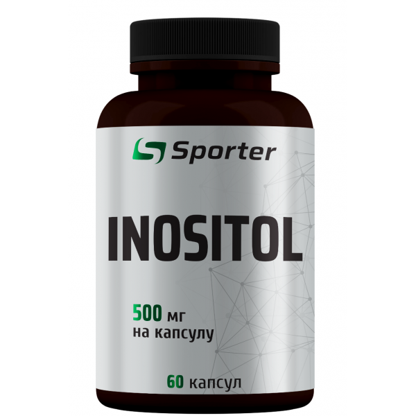 Міо-інозітол, Вітамін В8, Sporter, Inositol 500 мг - 60 капс