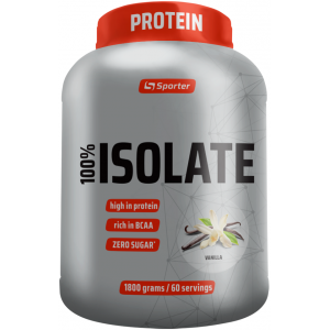 Протеїн ізолят сироваткового білка, Sporter, 100% Isolate - 1,8 кг - Ваніль
