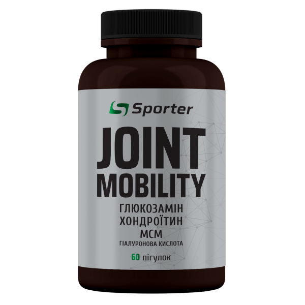 Глюкозамін Хондроїтин МСМ+ Гіалуронова кислота, Sporter, Joint Mobility - 60 таб