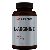 L-Аргінін, амінокислота донатор азоту, Sporter, L-Aginine 700 мг - 120 капс