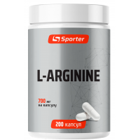 L-Аргінін (N.O. бустер), Sporter, L-Aginine 700 мг - 200 капс