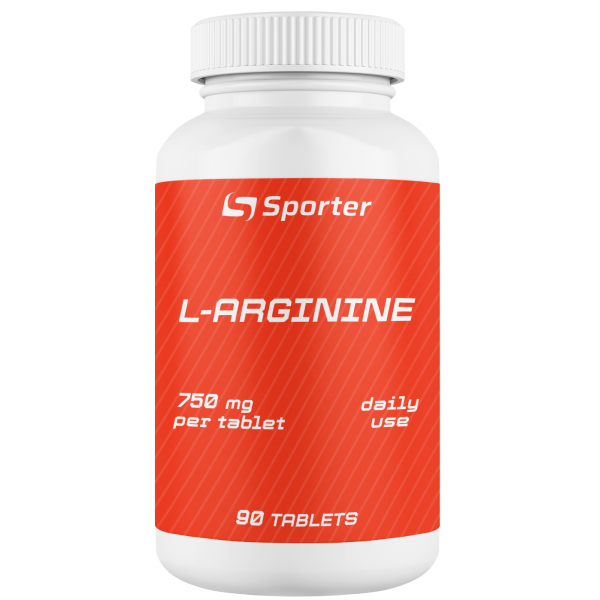 Аргинин 750 мг, аминокислота, Sporter, L-Arginine 750 мг - 90 таб