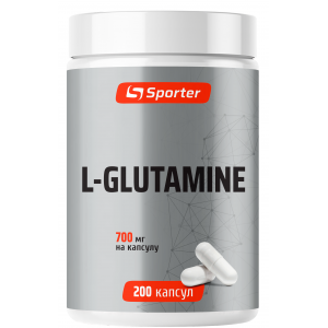 Глютамін 700 мг, Sporter, L-glutamine - 200 капсул