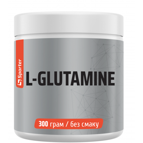 Чистый 100% Л-Глютамин, Sporter, L - Glutamine - 300 г