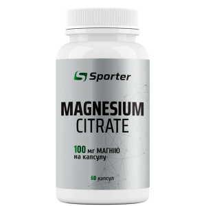 Магній цитрат 100 мг, Sporter, Magnesium citrate - 60 капс